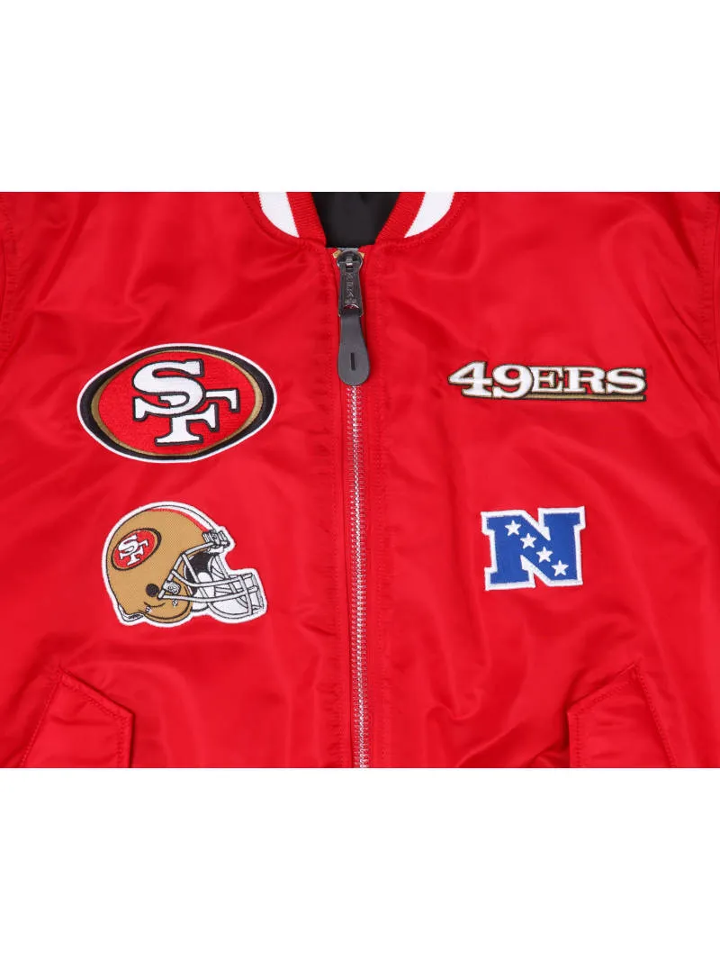 SAN FRANCISCO 49ERS X ALPHA X NEW ERA MA-1 BOMBER JACKET sold by Alpha Industries product image thumbnail 3