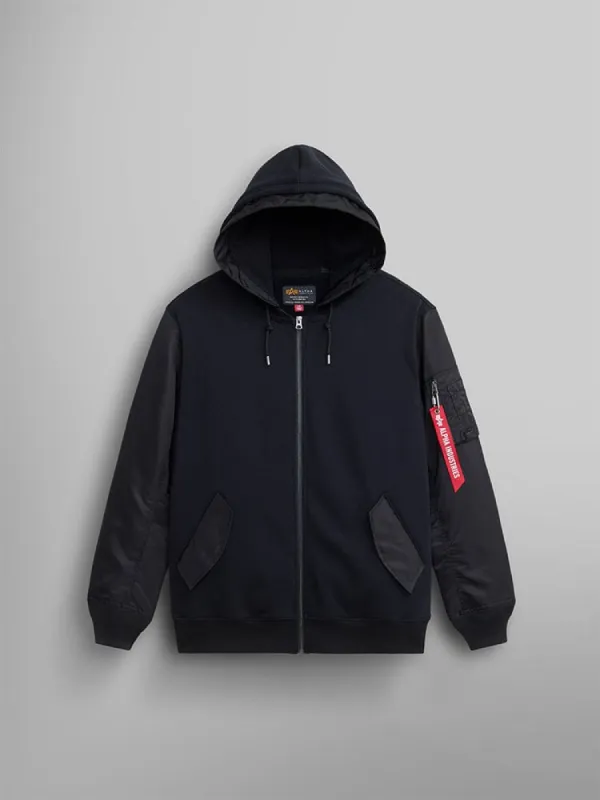 MA-1 ZIP UP HOODIE made by Alpha Industries