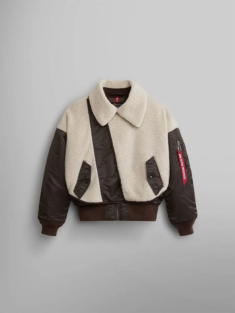 WOMEN'S B-15 SHERPA HYBRID BOMBER JACKET (FIELD GRAY) sold by Alpha Industries