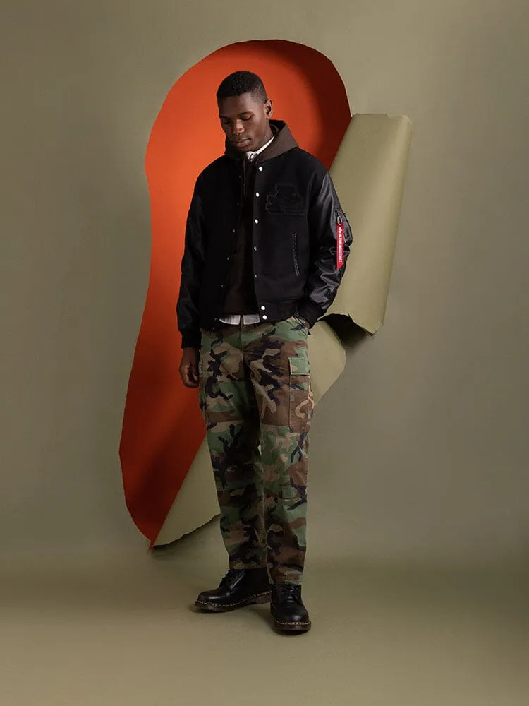 FAUX LEATHER MA-1 VARSITY BOMBER JACKET sold by Alpha Industries product image thumbnail 4