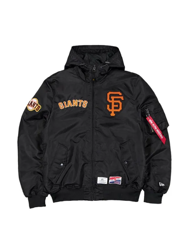 SAN FRANCISCO GIANTS X ALPHA X NEW ERA L-2B BOMBER JACKET sold by Alpha Industries