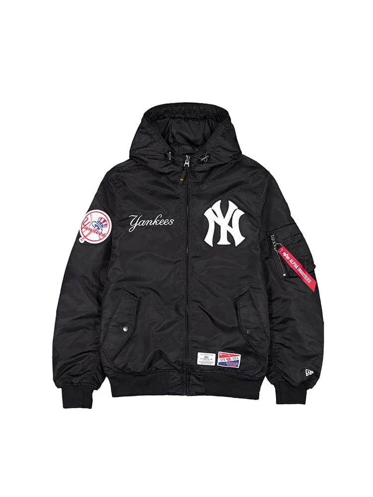 NEW YORK YANKEES X ALPHA X NEW ERA L-2B BOMBER JACKET (BLACK) sold by Alpha Industries