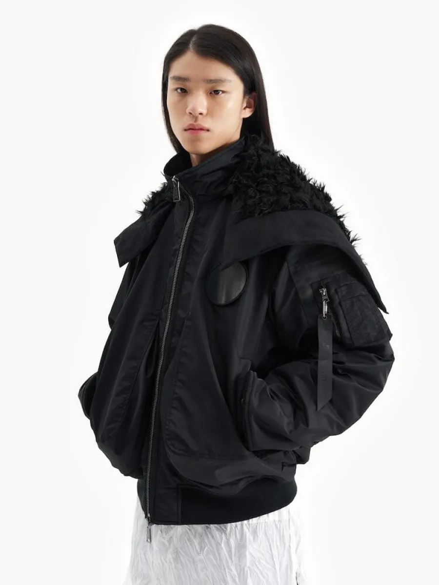 JiyongKim RECODE SUNFADED BOMBER 全世界8着 Sun Bleached Multi Pocket Bomber in Dark Green – SVRN