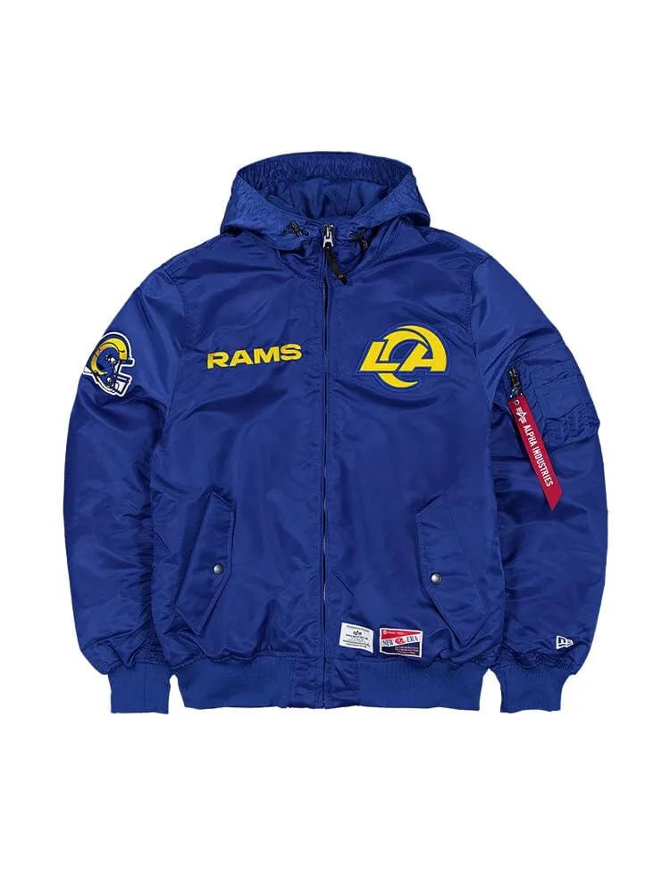 LOS ANGELES RAMS X ALPHA X NEW ERA L-2B BOMBER JACKET sold by Alpha Industries