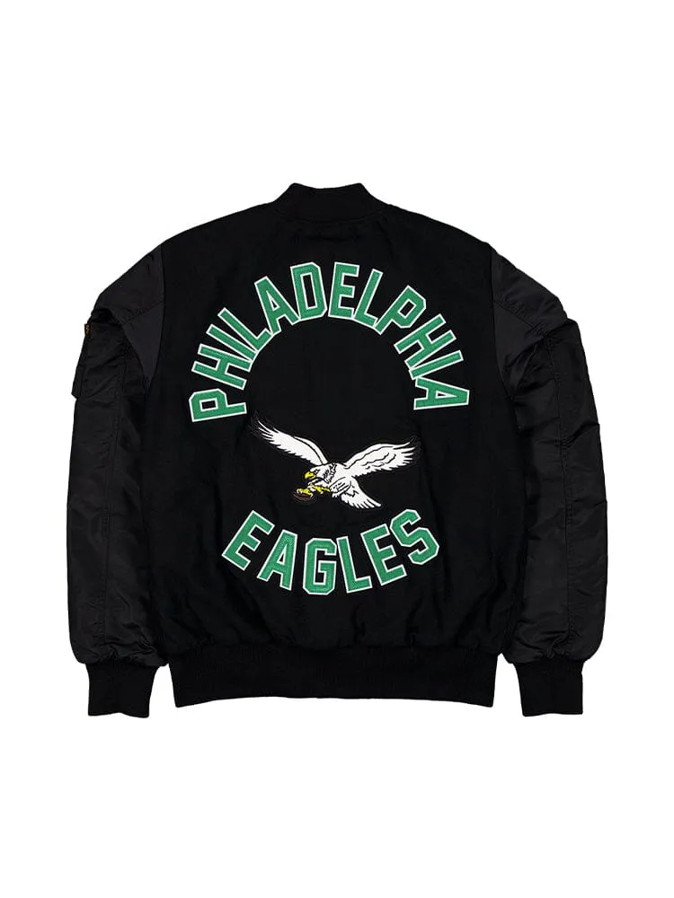 PHILADELPHIA EAGLES X ALPHA X NEW ERA MA-1 BOMBER JACKET sold by Alpha Industries product image thumbnail 2