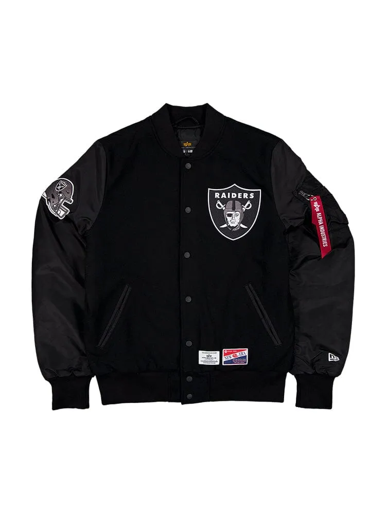 LAS VEGAS RAIDERS X ALPHA X NEW ERA MA-1 BOMBER JACKET sold by Alpha Industries