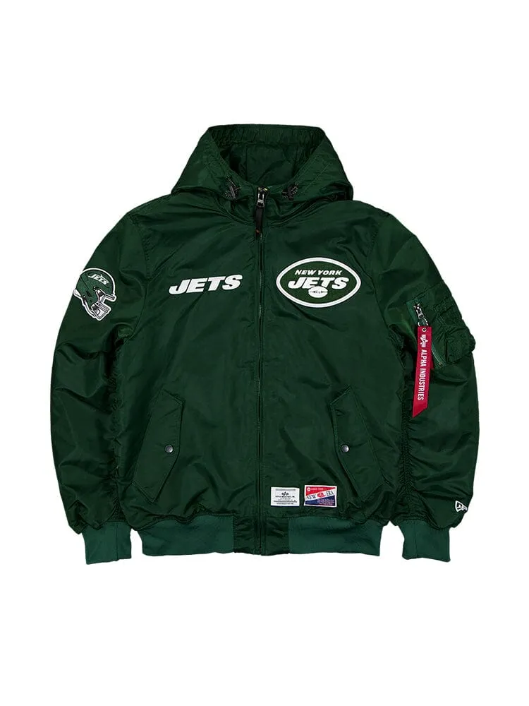 NEW YORK JETS X ALPHA X NEW ERA L-2B BOMBER JACKET sold by Alpha Industries