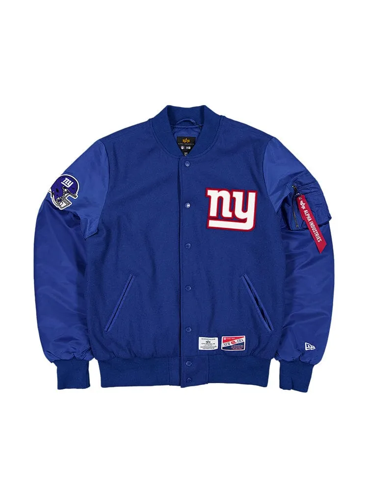 NEW YORK GIANTS X ALPHA X NEW ERA MA-1 BOMBER JACKET sold by Alpha Industries