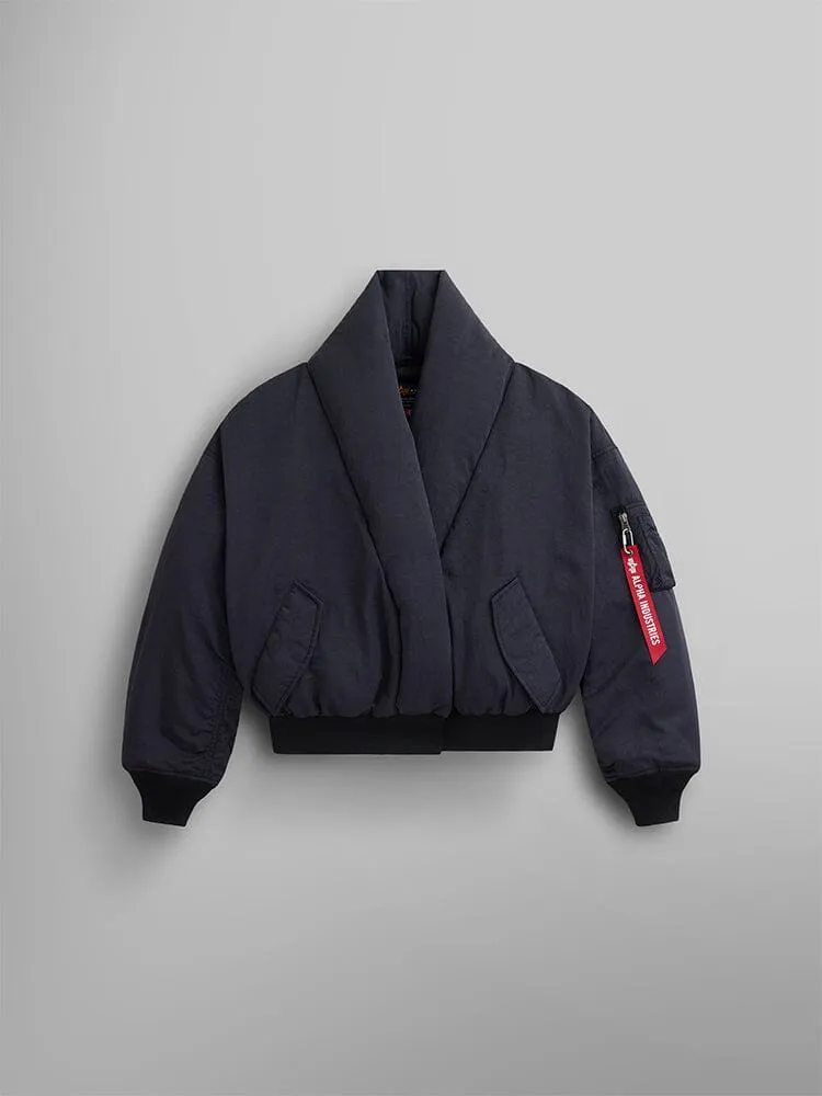 SHAWL COLLAR BOMBER JACKET WOMENS sold by Alpha Industries