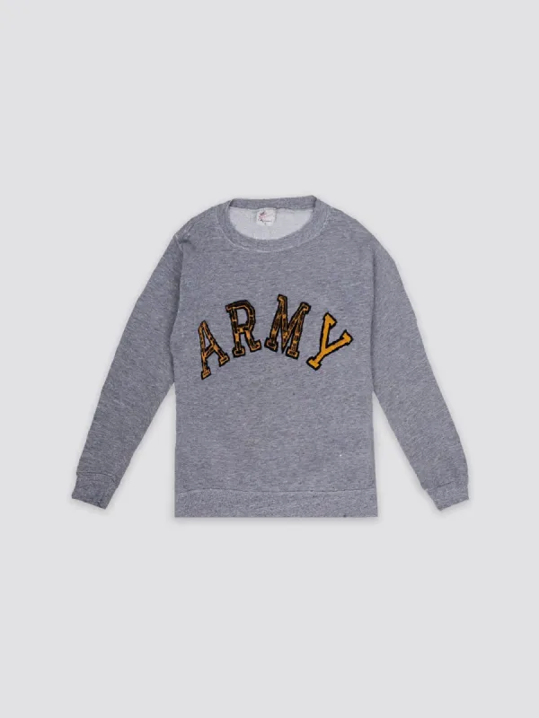 80S ARMY PATCHED CREW NECK SWEATSHIRT sold by Alpha Industries