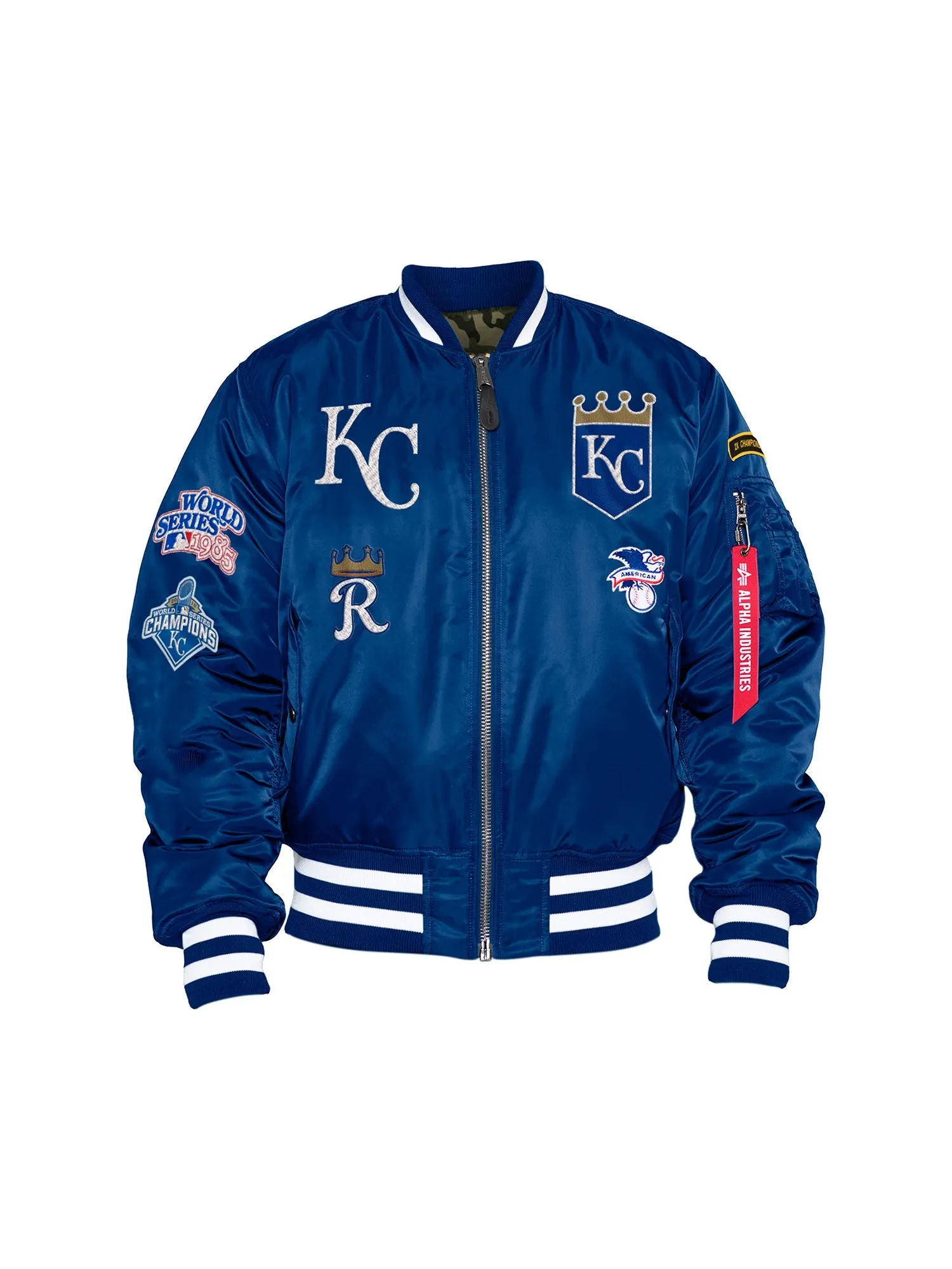 KANSAS CITY ROYALS X ALPHA X NEW ERA MA-1 BOMBER JACKET sold by Alpha Industries