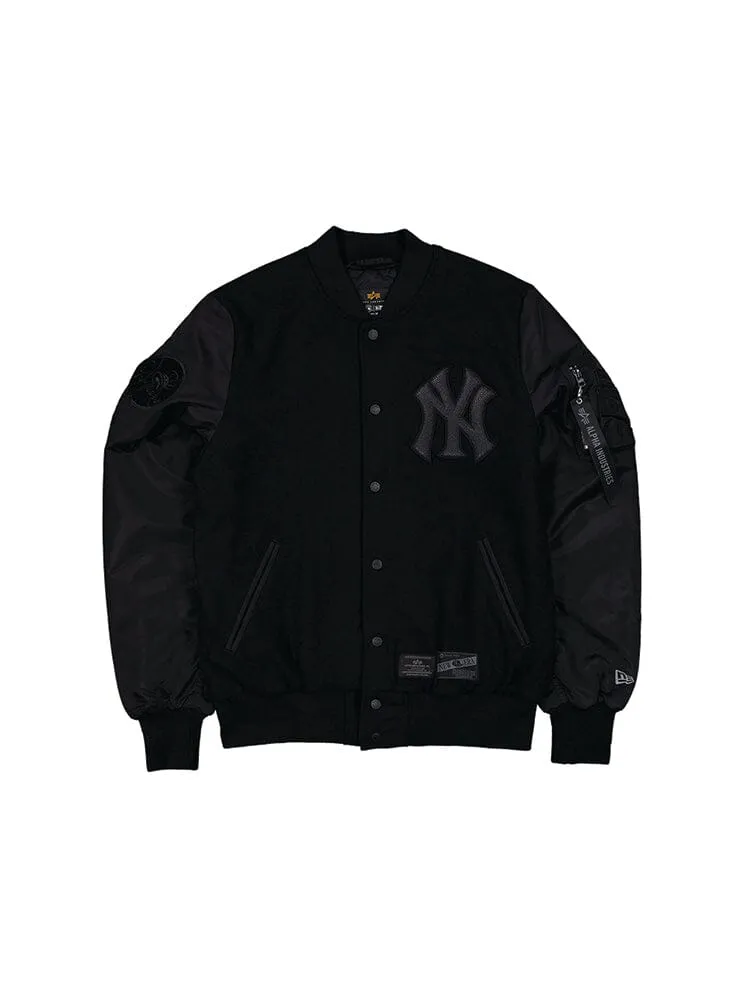 NEW YORK YANKEES X ALPHA X NEW ERA WOOL VARSITY MA-1 BOMBER JACKET sold by Alpha Industries