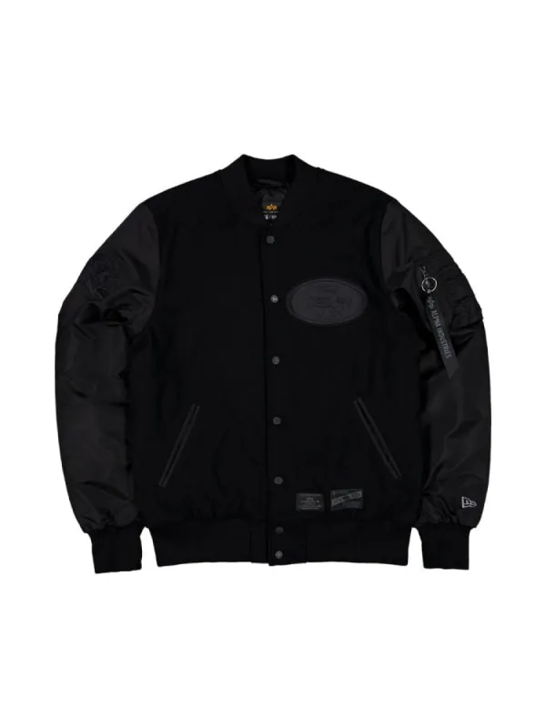 SAN FRANCISCO 49ERS X ALPHA X NEW ERA WOOL VARSITY MA-1 BOMBER JACKET sold by Alpha Industries
