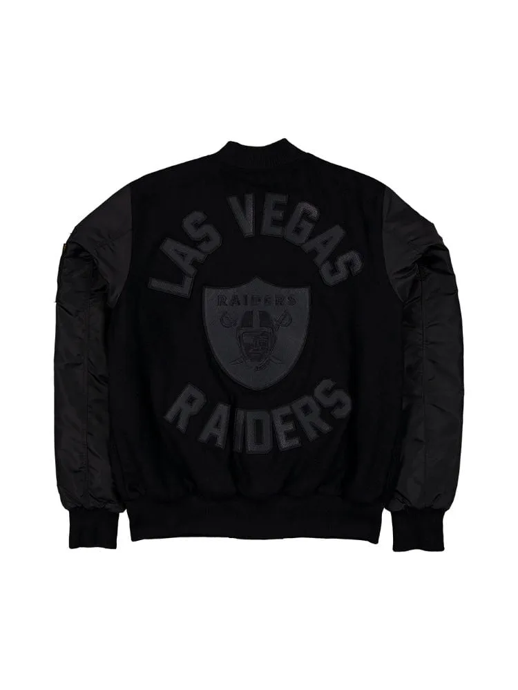 LAS VEGAS RAIDERS X ALPHA X NEW ERA WOOL VARSITY MA-1 BOMBER JACKET sold by Alpha Industries product image thumbnail 2