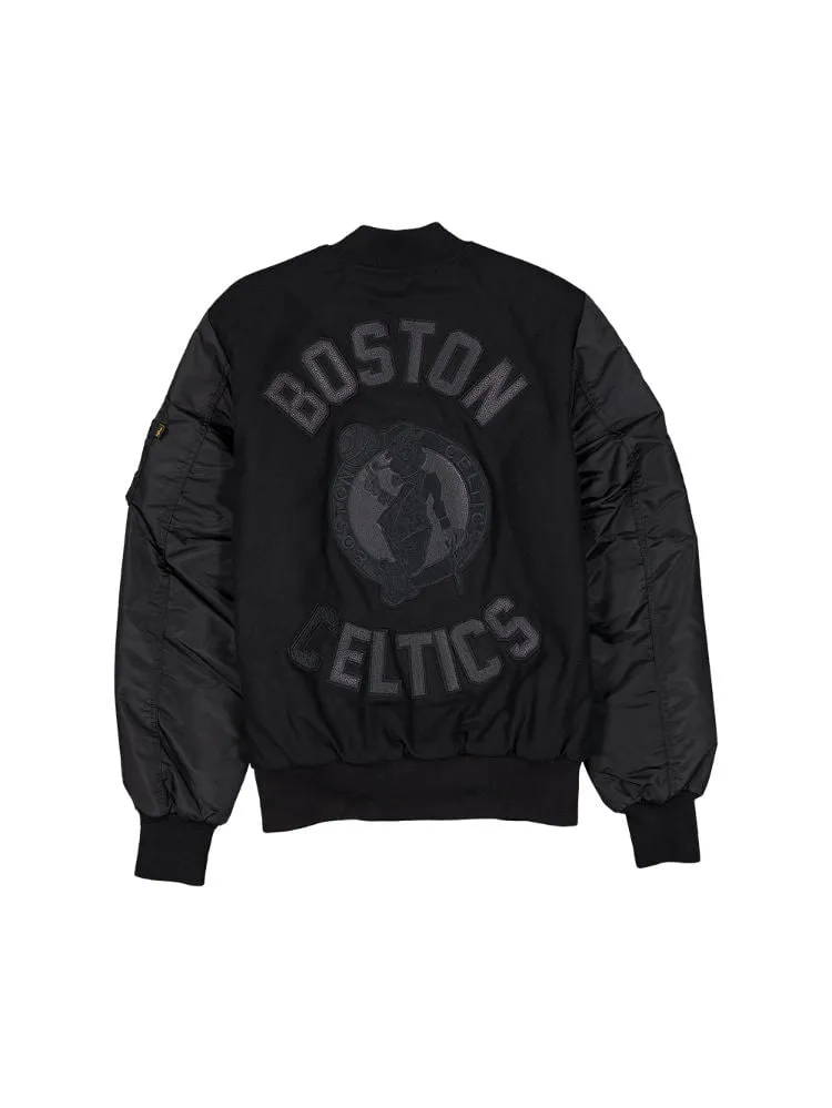 BOSTON CELTICS X ALPHA X NEW ERA WOOL VARSITY MA-1 BOMBER JACKET sold by Alpha Industries product image thumbnail 2