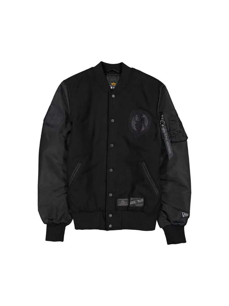 BOSTON CELTICS X ALPHA X NEW ERA WOOL VARSITY MA-1 BOMBER JACKET sold by Alpha Industries
