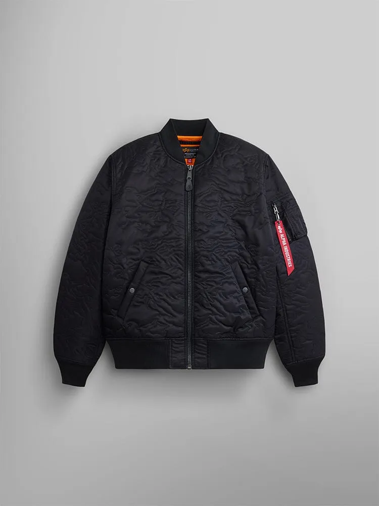 CAMO QUILTED MA-1 BOMBER JACKET BLACK sold by Alpha Industries