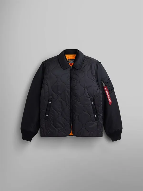 MIXED MEDIA QUILTED UTILITY JACKET (SEASONAL) sold by Alpha Industries