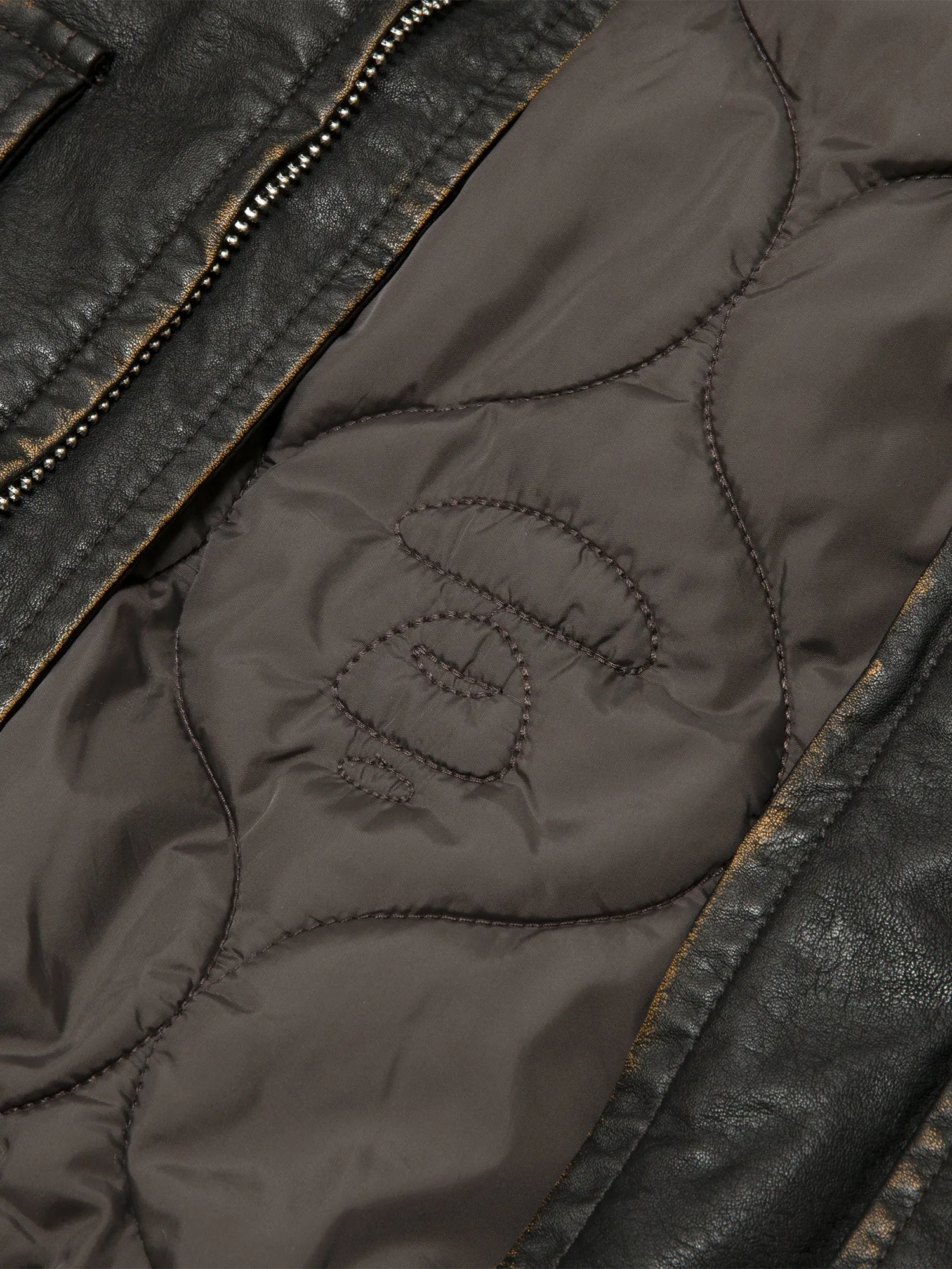 AAPE X ALPHA PU LEATHER QUILTED JACKET sold by Alpha Industries product image thumbnail 3