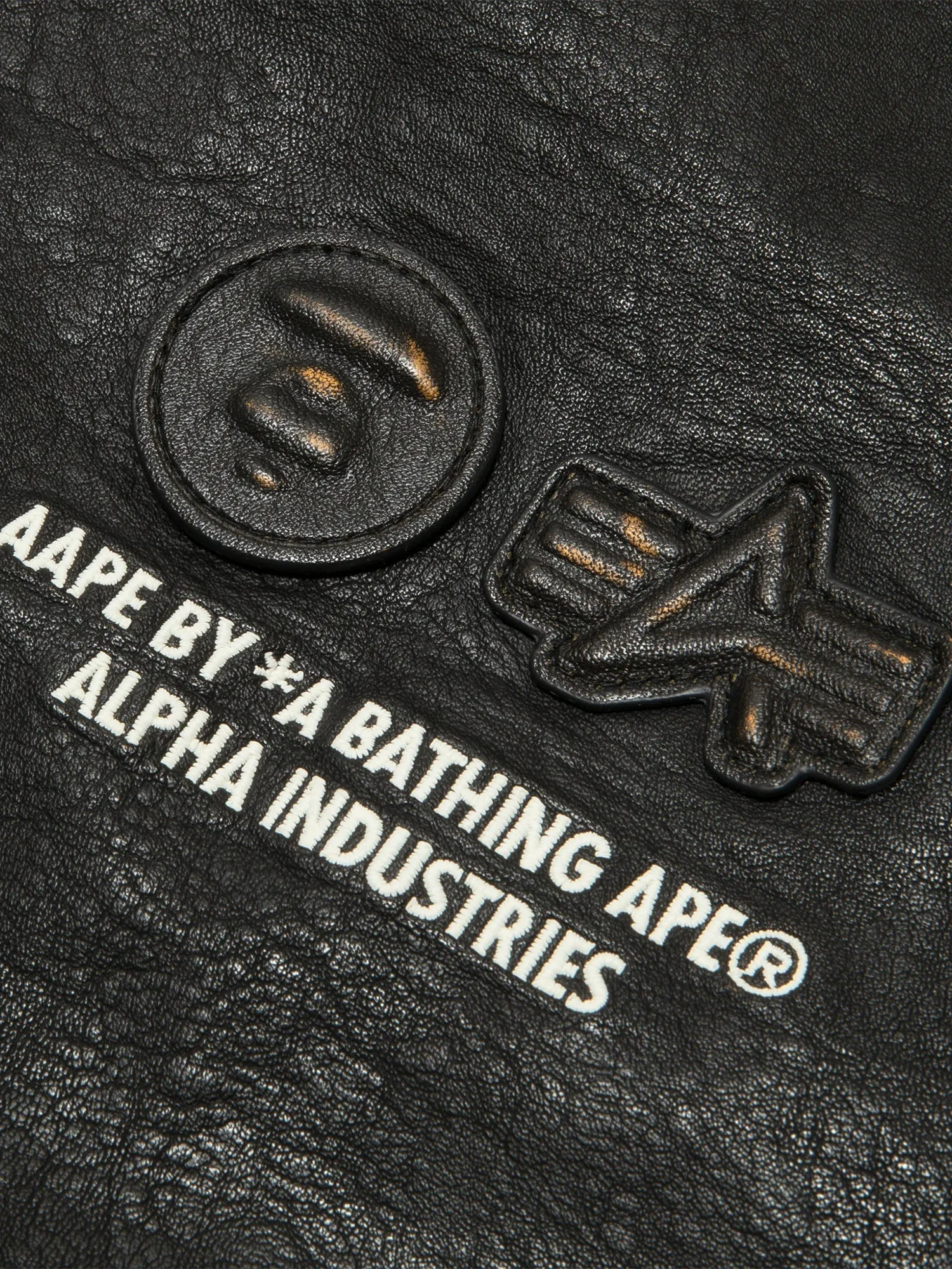 AAPE X ALPHA PU LEATHER QUILTED JACKET sold by Alpha Industries product image thumbnail 5