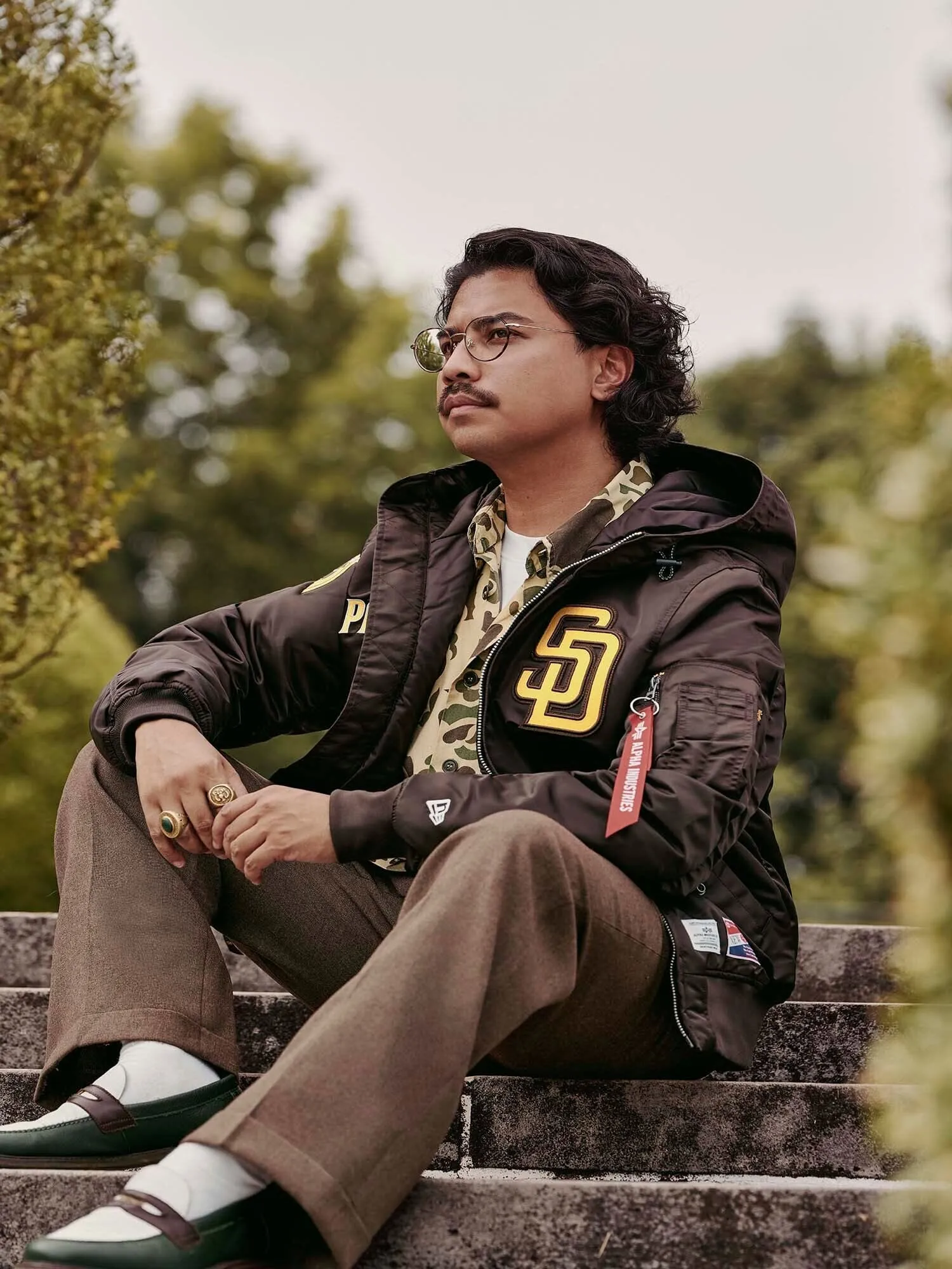 SAN DIEGO PADRES X ALPHA X NEW ERA L-2B BOMBER JACKET sold by Alpha Industries product image thumbnail 3