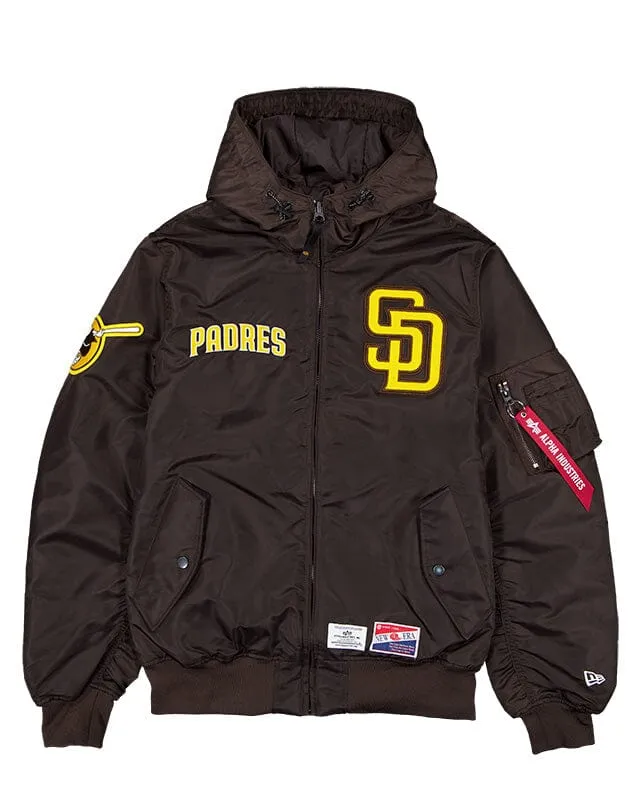 SAN DIEGO PADRES X ALPHA X NEW ERA L-2B BOMBER JACKET sold by Alpha Industries
