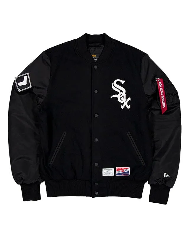 CHICAGO WHITE SOX X ALPHA X NEW ERA WOOL VARSITY MA-1 BOMBER JACKET sold by Alpha Industries
