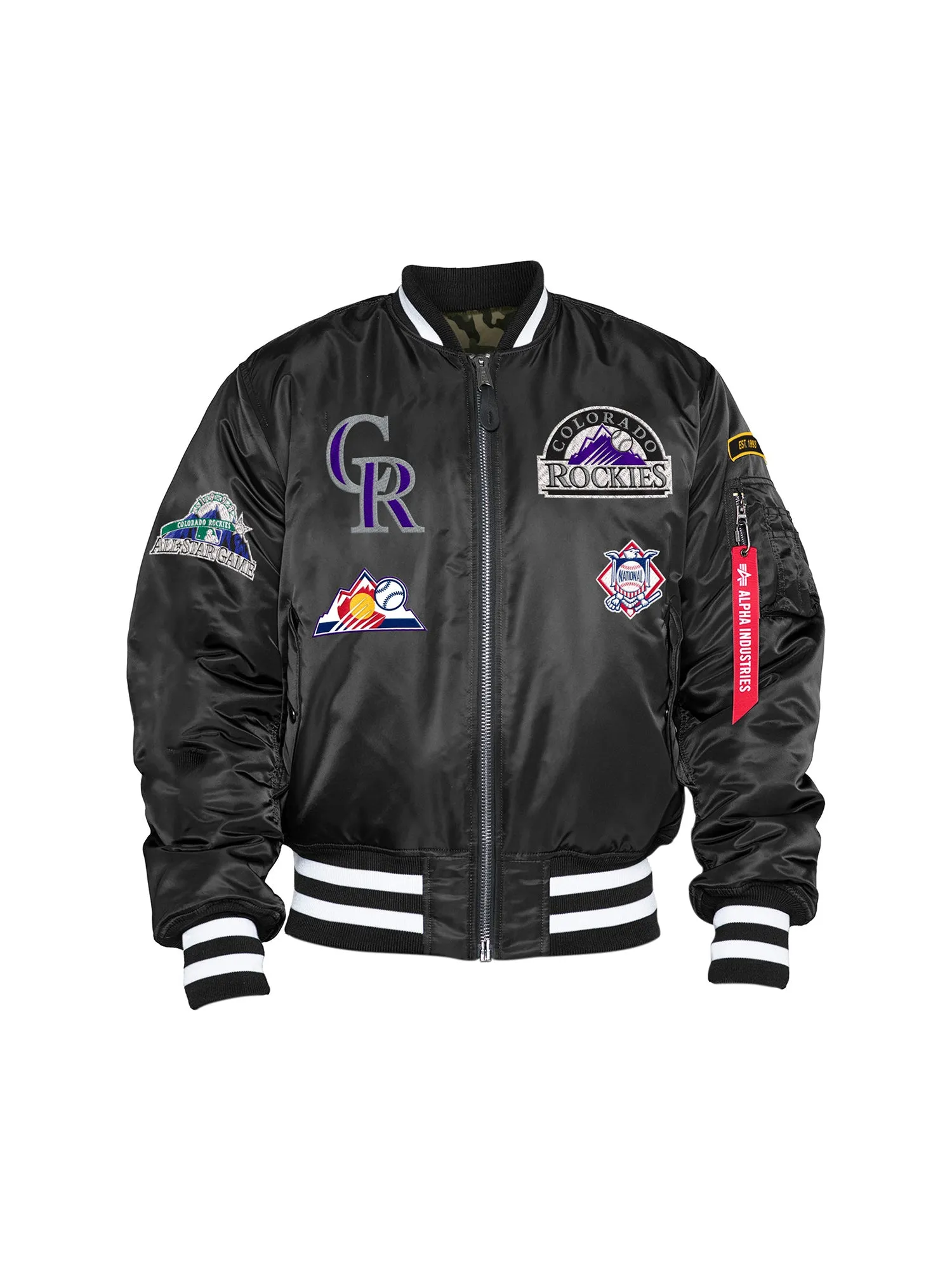 COLORADO ROCKIES X ALPHA X NEW ERA MA-1 BOMBER JACKET sold by Alpha Industries