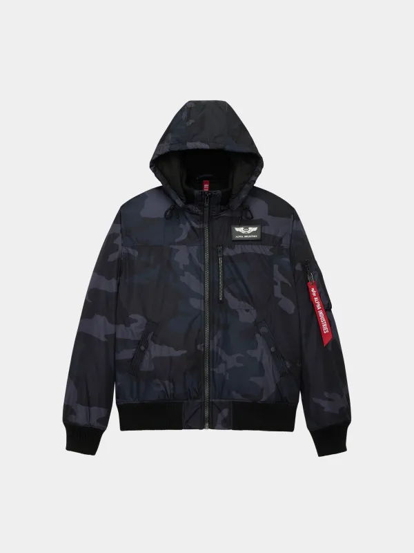 HOODED RIB FLIGHT JACKET sold by Alpha Industries