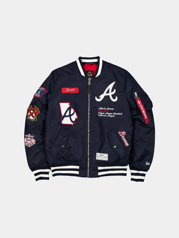 ATLANTA BRAVES X ALPHA X NEW ERA MA-1 BOMBER JACKET sold by Alpha Industries