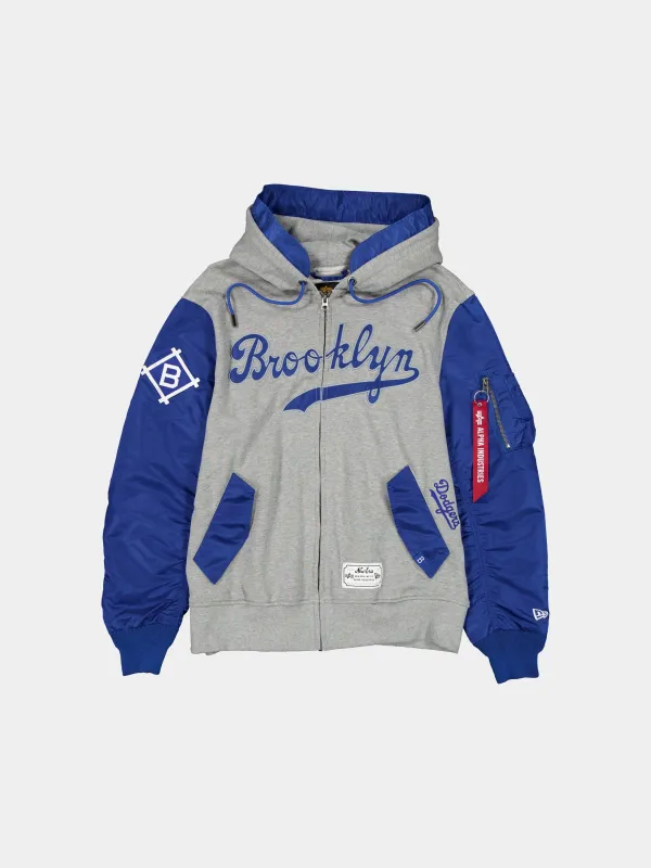 BROOKLYN DODGERS X ALPHA X NEW ERA MA-1 ZIP UP HOODIE sold by Alpha Industries