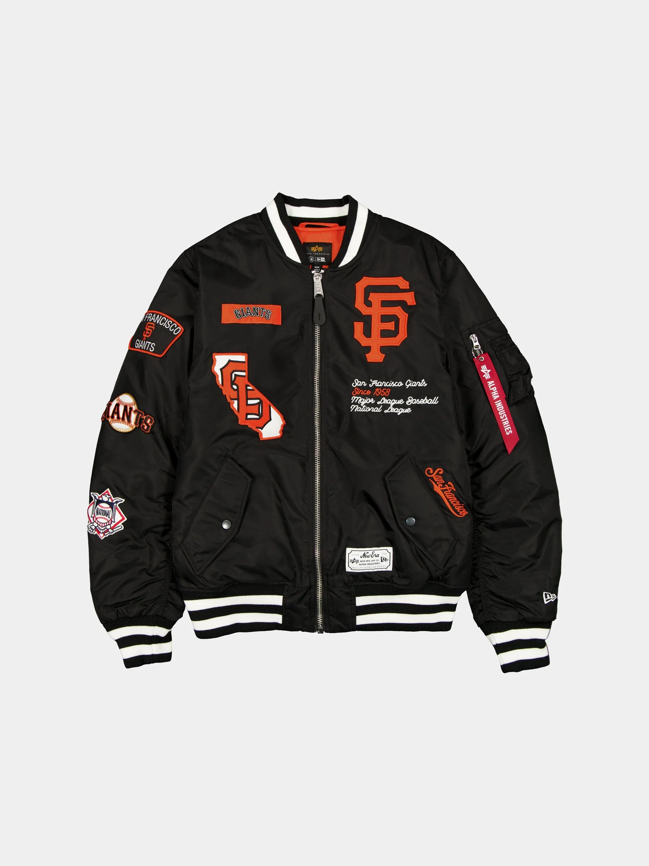 SAN FRANCISCO GIANTS X ALPHA X NEW ERA MA-1 BOMBER JACKET sold by Alpha Industries