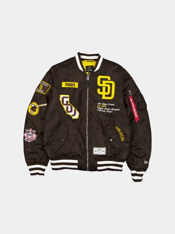SAN DIEGO PADRES X ALPHA X NEW ERA MA-1 BOMBER JACKET sold by Alpha Industries