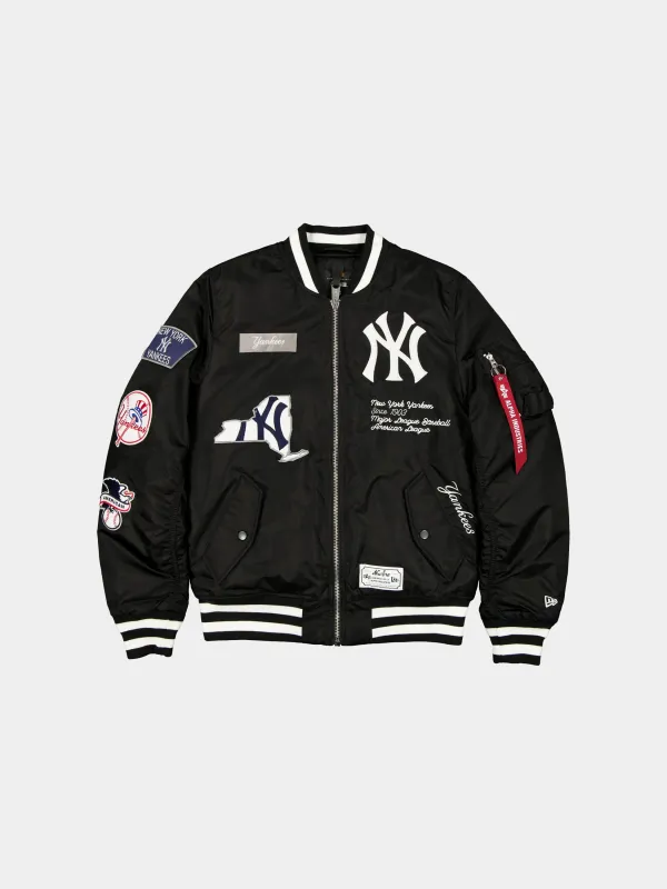 NEW YORK YANKEES X ALPHA X NEW ERA MA-1 BOMBER JACKET (BLACK) sold by Alpha Industries