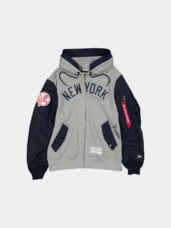 NEW YORK YANKEES X ALPHA X NEW ERA MA-1 ZIP UP HOODIE sold by Alpha Industries