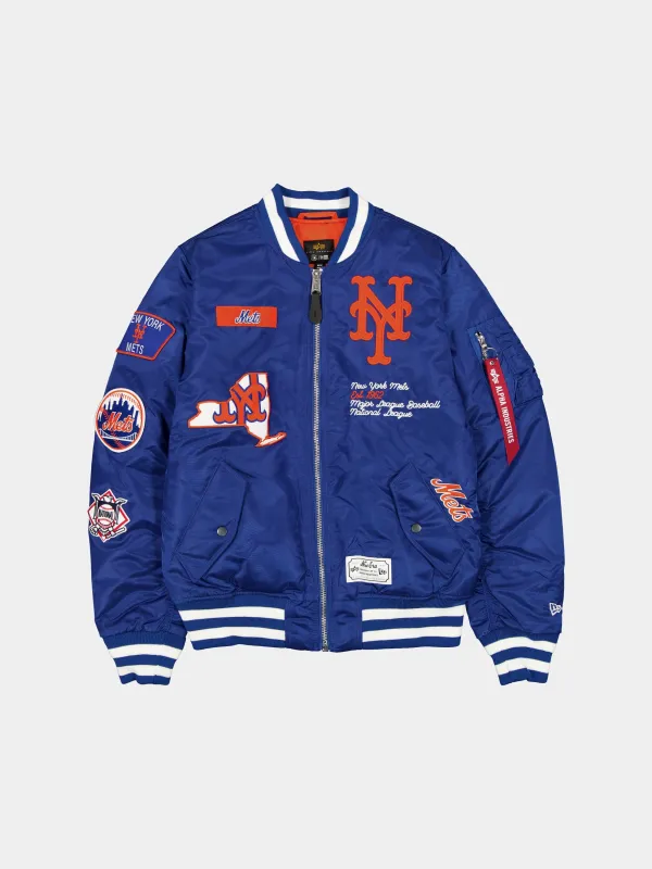 NEW YORK METS X ALPHA X NEW ERA MA-1 BOMBER JACKET sold by Alpha Industries