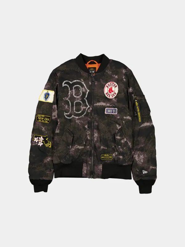 BOSTON RED SOX X ALPHA X NEW ERA MA-1 BOMBER JACKET (BLACK CAMO) sold by Alpha Industries