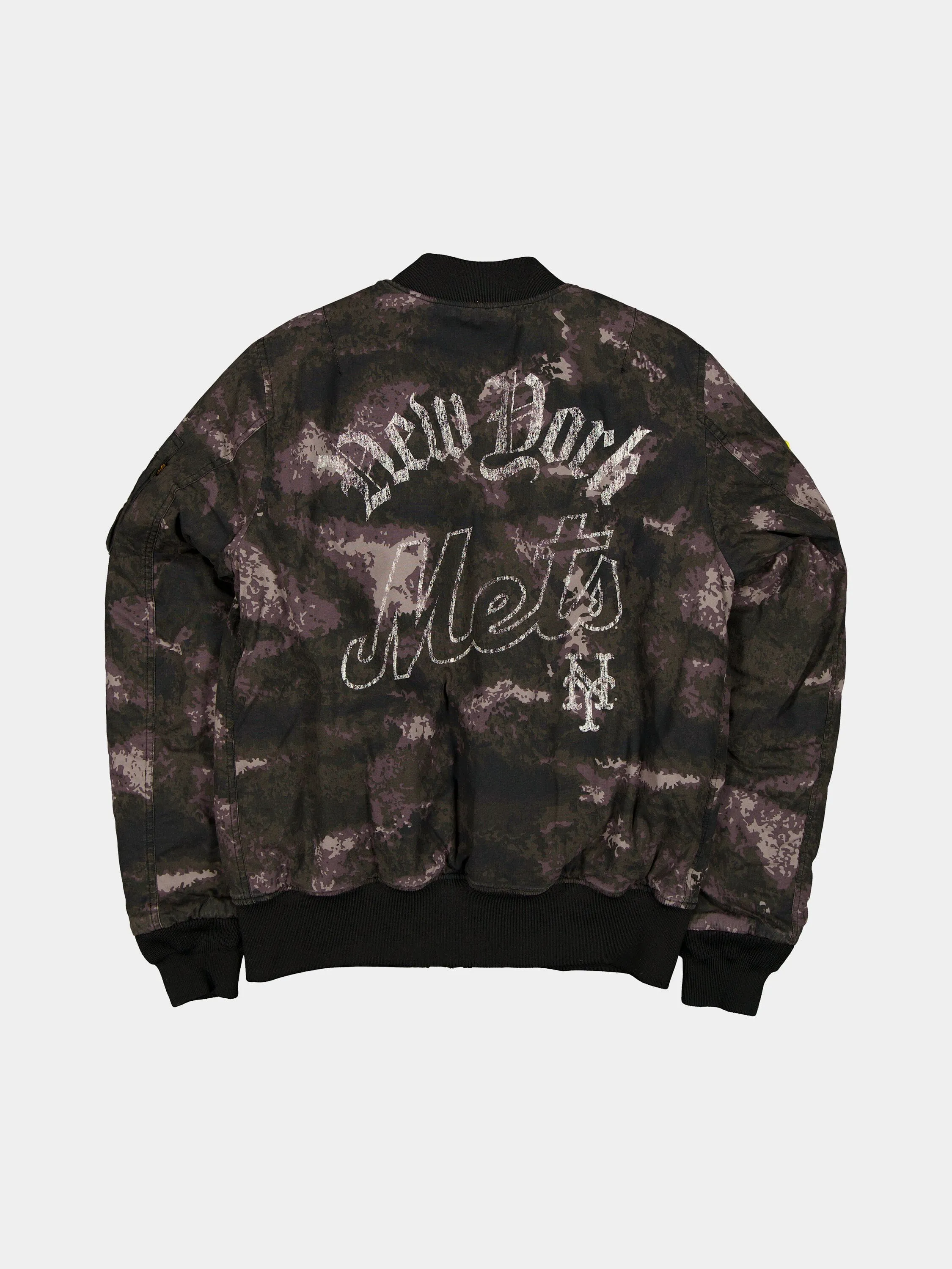 NEW YORK METS X ALPHA X NEW ERA MA-1 BOMBER JACKET (BLACK CAMO) sold by Alpha Industries product image thumbnail 2