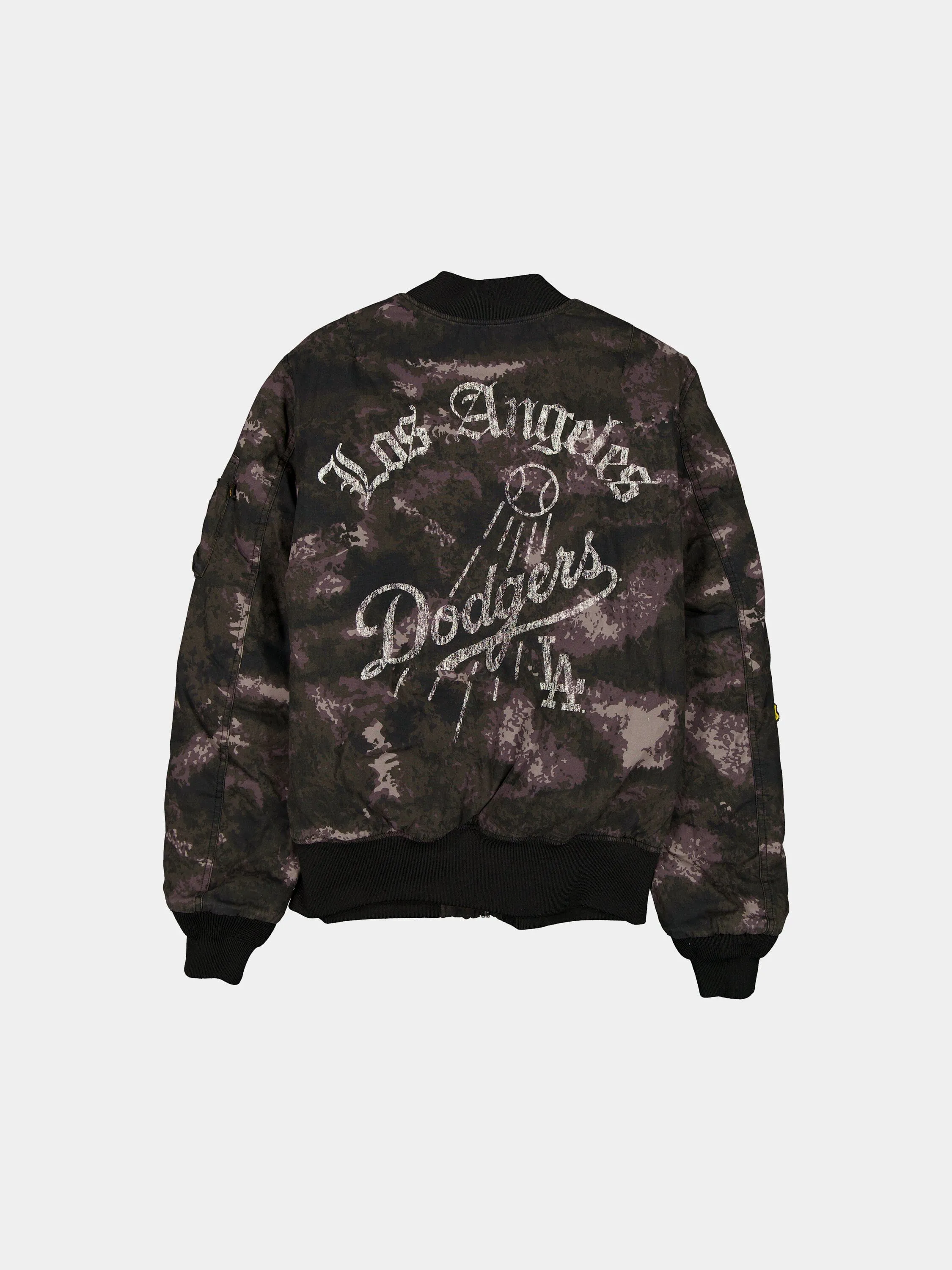 LOS ANGELES DODGERS X ALPHA X NEW ERA MA-1 BOMBER JACKET (BLACK CAMO) sold by Alpha Industries product image thumbnail 2