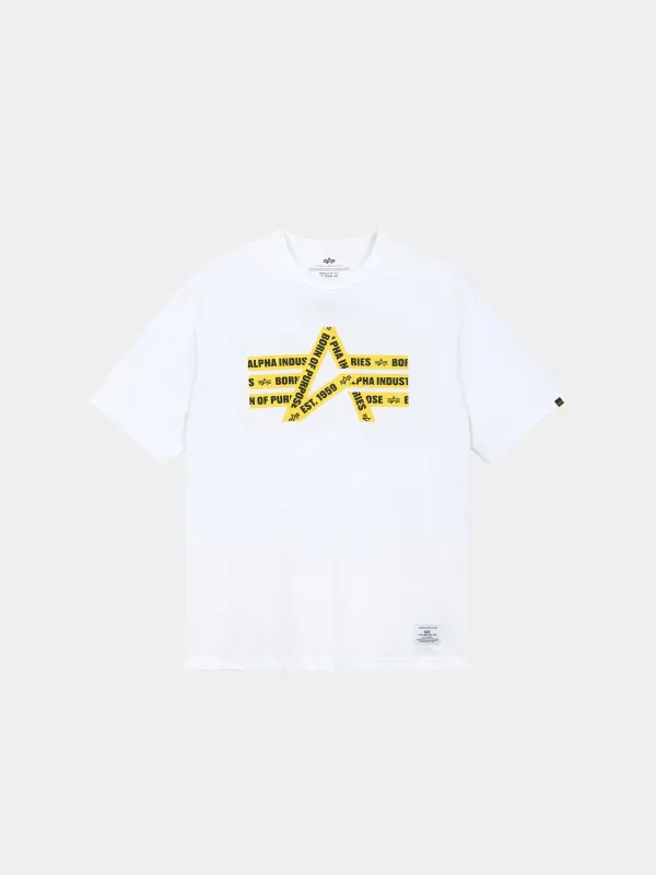 ALPHA CAUTION TAPE TEE sold by Alpha Industries