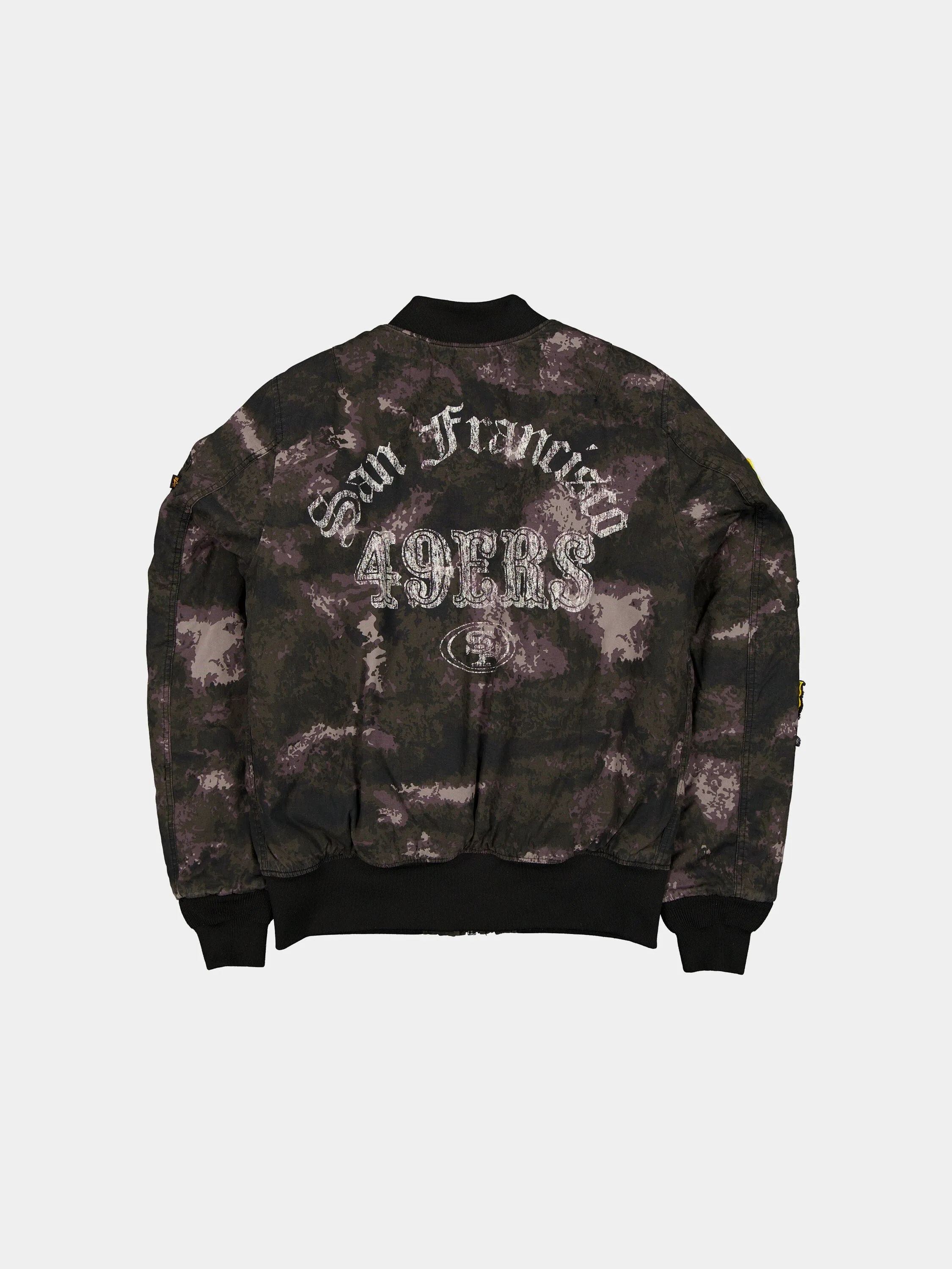 SAN FRANCISCO 49ERS X ALPHA X NEW ERA MA-1 BOMBER JACKET (BLACK CAMO) sold by Alpha Industries product image thumbnail 2
