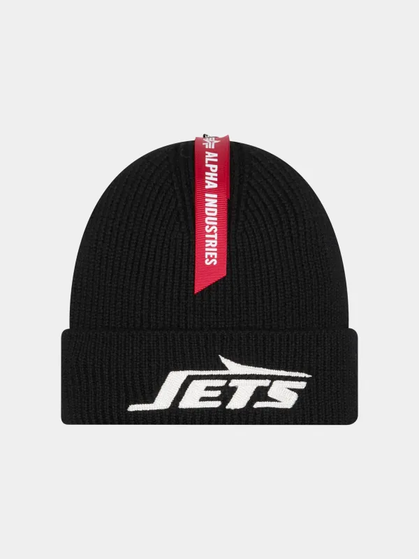 NEW YORK JETS X ALPHA X NEW ERA SHORT CUFF BEANIE sold by Alpha Industries