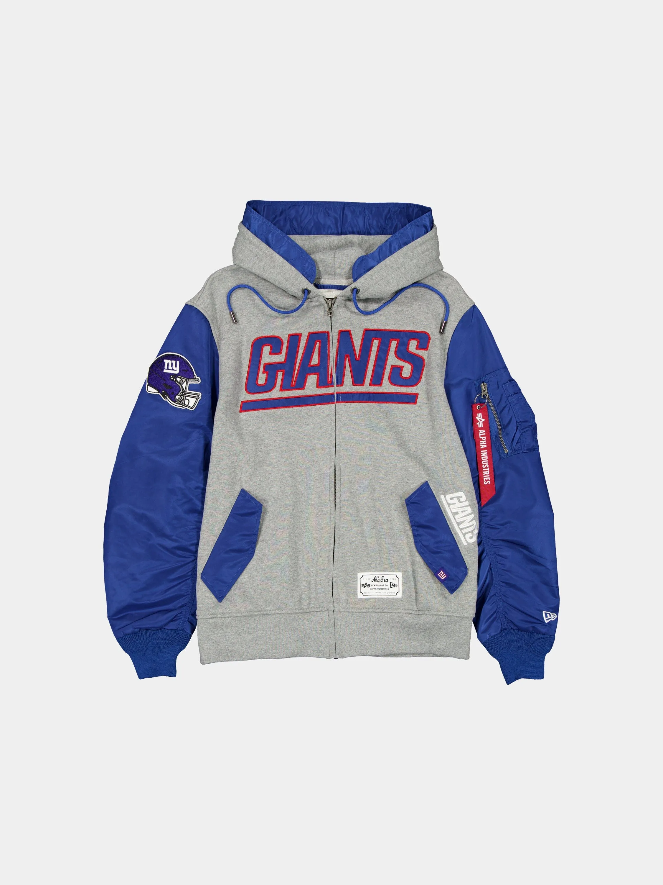 NEW YORK GIANTS X ALPHA X NEW ERA MA-1 ZIP UP HOODIE sold by Alpha Industries