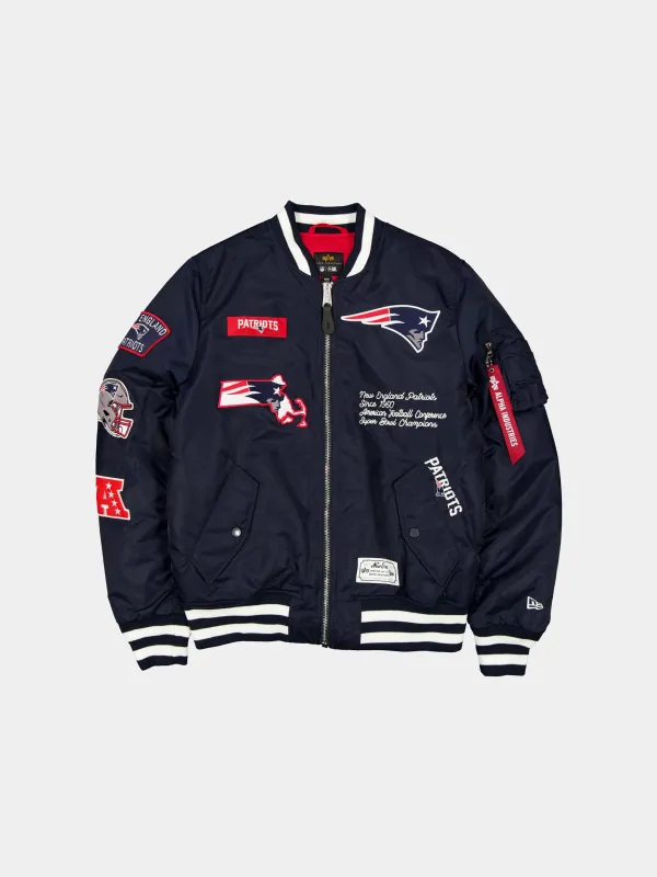 NEW ENGLAND PATRIOTS X ALPHA X NEW ERA MA-1 BOMBER JACKET sold by Alpha Industries