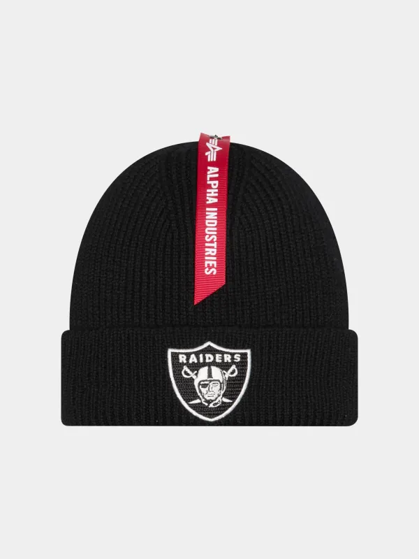 LAS VEGAS RAIDERS X ALPHA X NEW ERA SHORT CUFF BEANIE sold by Alpha Industries