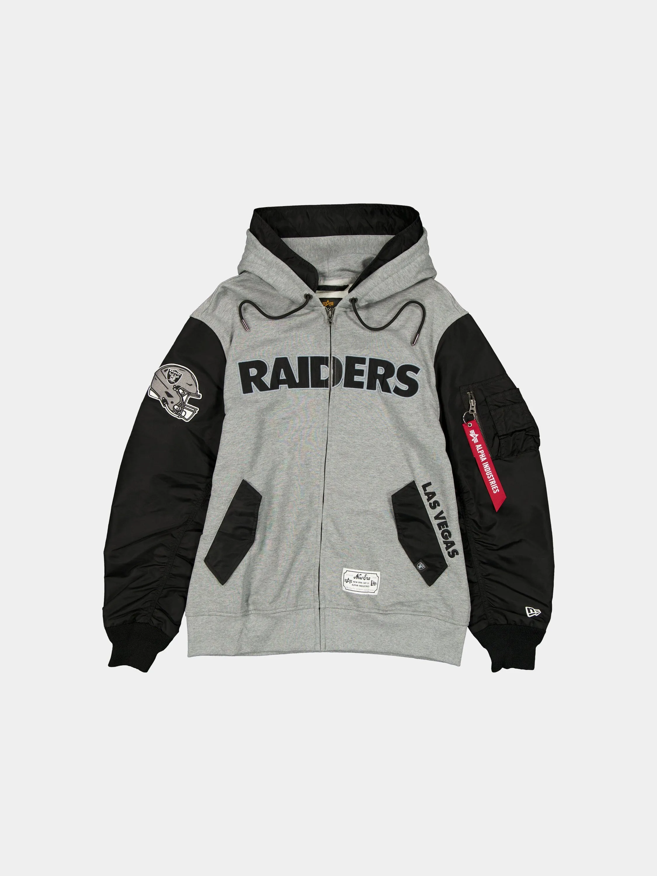 LAS VEGAS RAIDERS X ALPHA X NEW ERA MA-1 ZIP UP HOODIE sold by Alpha Industries