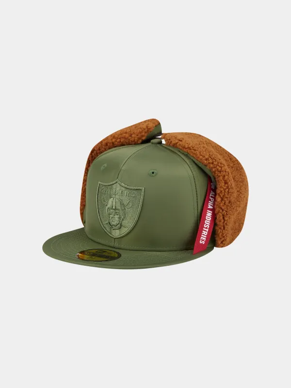 LAS VEGAS RAIDERS X ALPHA X NEW ERA 5950 DOG EAR CAP (GREEN) sold by Alpha Industries