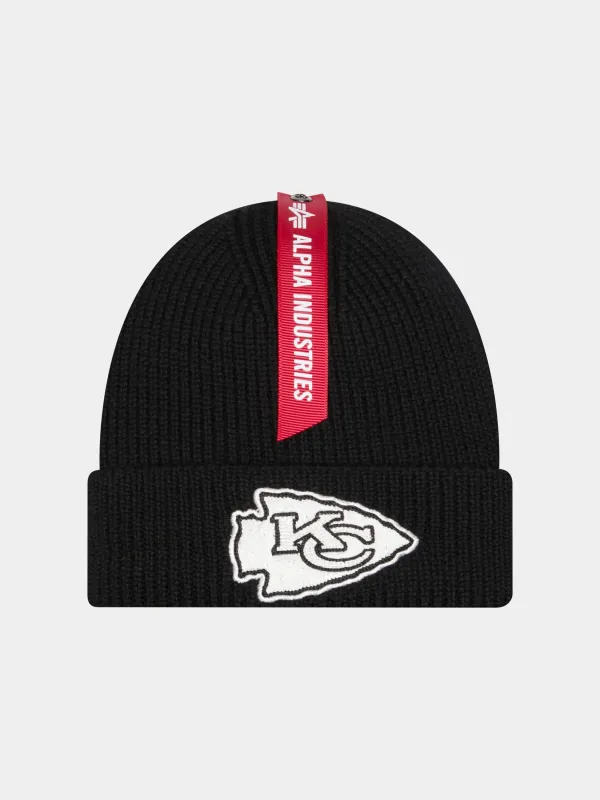 KANSAS CITY CHIEFS X ALPHA X NEW ERA SHORT CUFF BEANIE sold by Alpha Industries