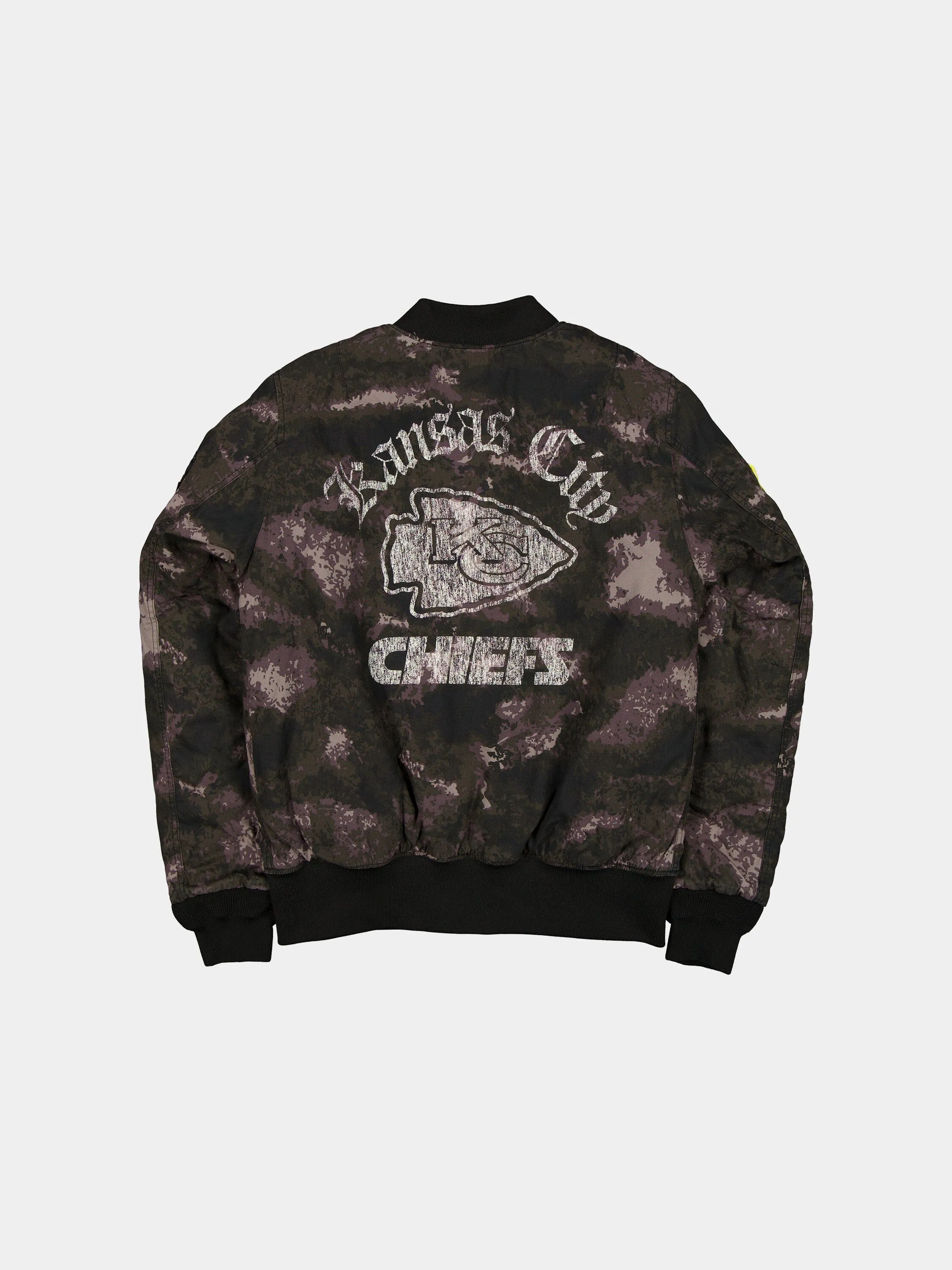 KANSAS CITY CHIEFS X ALPHA X NEW ERA MA-1 BOMBER JACKET (BLACK CAMO) sold by Alpha Industries product image thumbnail 2