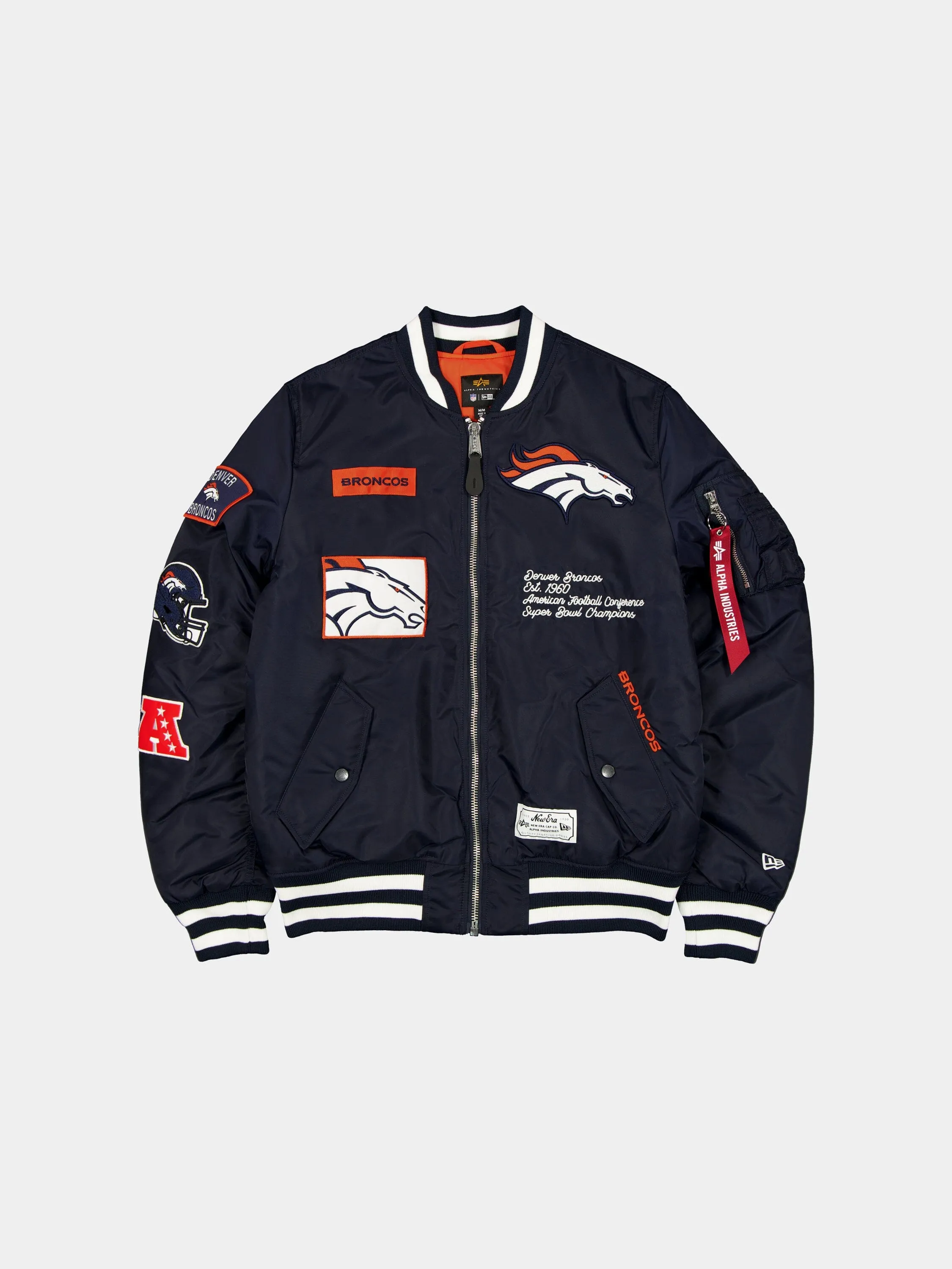 DENVER BRONCOS X ALPHA X NEW ERA MA-1 BOMBER JACKET sold by Alpha Industries
